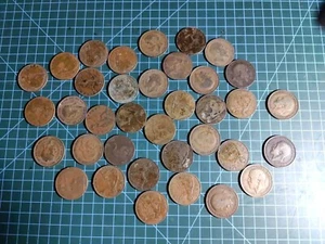 Job Lot Bundle X 36 One Penny Coins 1863-1935 Bulk Collection - Picture 1 of 5