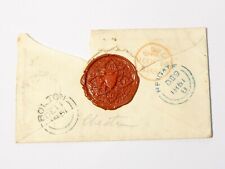 1851 London to Bolton Cover Elaborate WAX SEAL #ES23