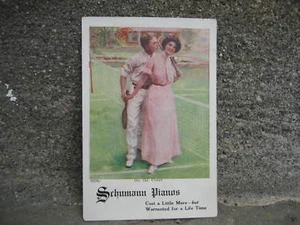 Tarjeta comercial Victorian Schumann Piano Co.... Chicago Illinois - Imagen 1 de 2