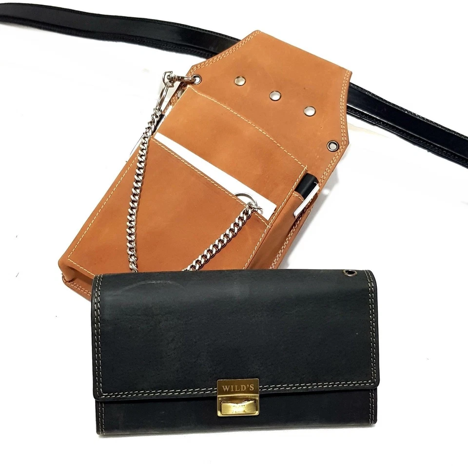 Leather Waitress Pouch Waitress Holster Waiter Wallet Purse - Image 1 of 1