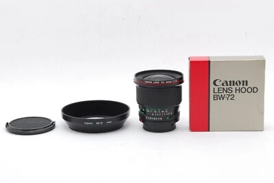Overhauled [Top MINT] Canon New FD NFD 24mm F1.4 L Lens w/ BW-72 Hood From JAPAN - Image 1 of 4