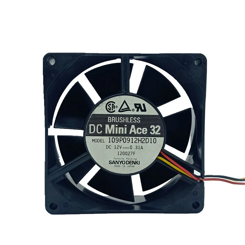 Ventilador de fluxo axial ORIGIANL SANYO 109P0912H2D10 12V 0,31 (A) 6 meses de garantia - Imagem 1 de 1