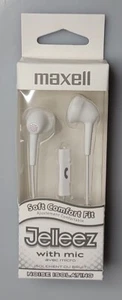 Auriculares Maxell 199728 Jelleez Soft Comfort Fit aislamiento de ruido con micrófono, blancos - Imagen 1 de 2