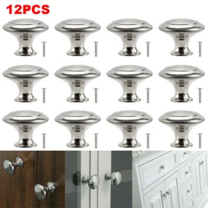 12 Pcs Door Knobs Cabinet Handles Cupboard Drawer Kitchen Stainless Steel DIY - Picture 1 of 12