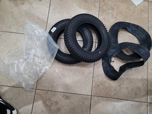 (14 x 3)(3.00-8) 2 Black Pneumatic(AIR) Tires&Tubes,Primo Powertrax PowerChairs - Picture 1 of 7