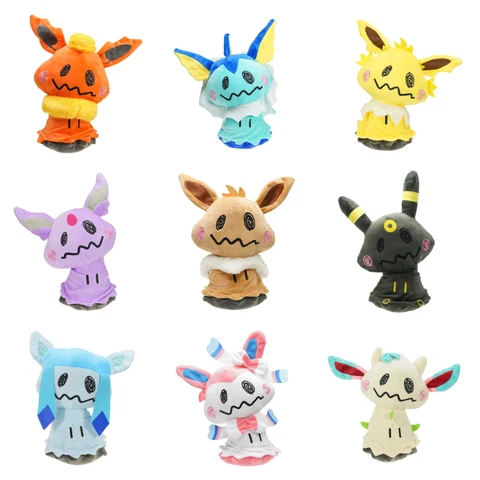Mimikyu Plush 8 inches Eevee Stuffed  Pokemon Flareon Vaporeon Jolteon Espeon Cover