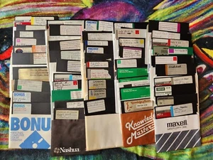 Lot of 50 Floppy Computer Disk 5.25 Unknown Content - For Discovery/Recycle #3 - Photo 1/5