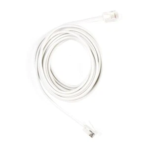 Commercial Electric 7 FT. White Telephone Cord Cable Line, Standard RJ-11 Plugs - Picture 1 of 3