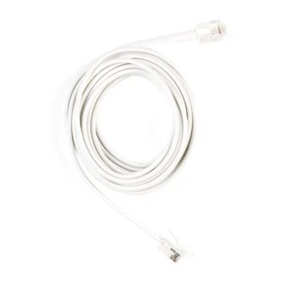 Commercial Electric 7 FT. White Telephone Cord Cable Line, Standard RJ-11 Plugs - Image 1 of 3