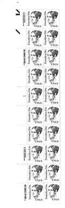 US #1844 Dorothea Dix 1c BORDER STRIP OF 20 WITH BLACK MARKER AT TOP MNH 1983 - Picture 1 of 1
