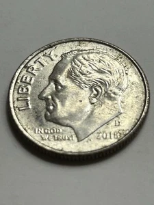 2018 D Dime Close AM Error Below Ear/Next To Date/On Back Of Coin (#84) - Picture 1 of 8