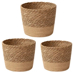 Natural Woven Planter Basket Large Capacity Straw Woven Planter for Living Room - Picture 1 of 14