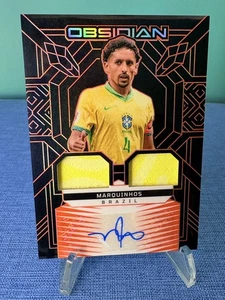 2024-25 Panini Obsidian Soccer Marquinhos Jersey Patch Auto /25 Brazil PSG  - Picture 1 of 2