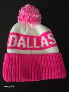 Grueso Nuevo sin Etiquetas Para Mujer Rosa Dallas Polar Pom Pom Invierno Tobogán Tejido Sombrero - Imagen 1 de 2