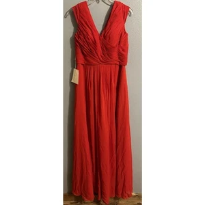 LanTang Mujer Novia Talla 12 Rojo Hasta el Suelo Formal Vestido Baile de graduación Elegante - Imagen 1 de 7