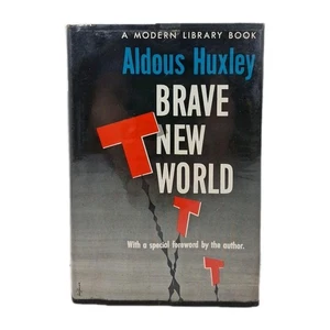 Aldous Huxley Brave New World 1946 Hardcover Modern Library Dustjacket Dystopian - Picture 1 of 17