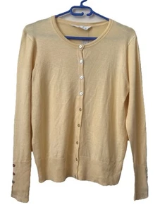 PRIMARK Ladies Cardigan Button Up Long Sleeve Lemon Yellow M UK12-14 NEW - Picture 1 of 9