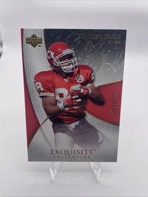 2007 Upper Deck Exquisite #32 TONY GONZALEZ Base 15/150 THICK Chiefs - Image 1 of 2