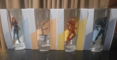 Juego completo de 4 vasos Marvel Character 2025 de 10 oz sin usar en caja Foto 1 de 4
