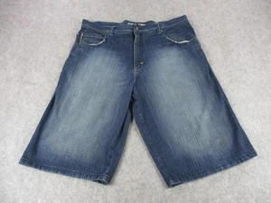 Southpole Denim Shorts Mens 42 Blue Jorts Wide Washed Relaxed Fit Skater Grunge - Picture 1 of 15