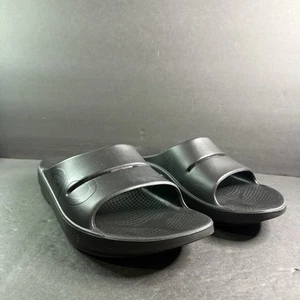 Oofos Ooahh schwarz Gummi Schlappen Sandalen Herren Größe 11 Recovery Technologie Schuhe - Bild 1 von 9