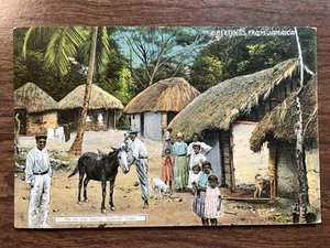 Ich & meine Familie, Einheimische auf Hütten, Jamaika, BHI-Postkarte ~ unbespielt, DB - Bild 1 von 2