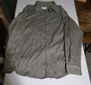 Yves Saint Laurent Vintage Herren Grün Klassisch Knopfleiste Langarm Gr. Large - Bild 1 von 12