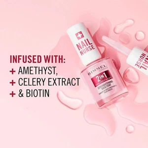 Rimmel Nail Nurse Top Coat, Base Coat, Holographic Top Coat, Strengthener 12ml - Picture 1 of 13