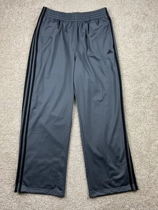 Vintage Adidas Trainingshose Herren Large blau grau Jogginghose Baggy Swishy Fußball Y2K - Bild 1 von 16