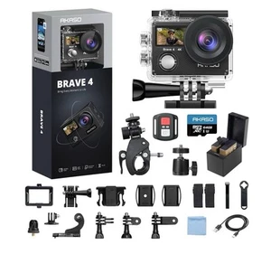 AKASO Brave 4 Action Camera 4K 30fps with 64GB - Picture 1 of 7