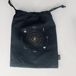 Ipsy Spirituality You're Magic Stars Moon MakeUp Toiletry Bag Black Gold New - Picture 1 of 9