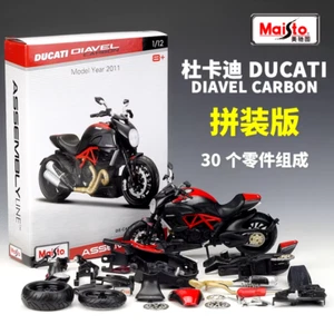 1:12 Ducati Diavel Carbon Assembly Version Alloy Motorcycle Model Diecast Metal - Picture 1 of 12
