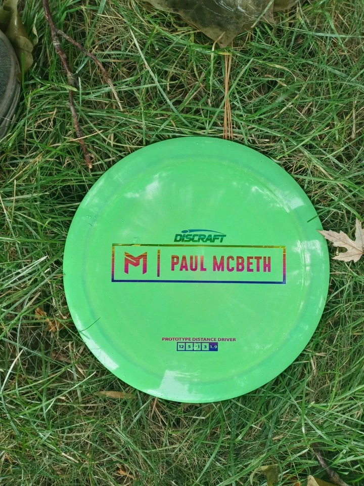 Discraft Paul McBeth First Run Disc Golf Prototype Kong 173-174 green golf disc - Image 1 of 1