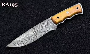 9.5" New Arrivel Custom Handmade Damascus Steel Hunting Skinner Knife Olive Wood - Picture 1 of 8