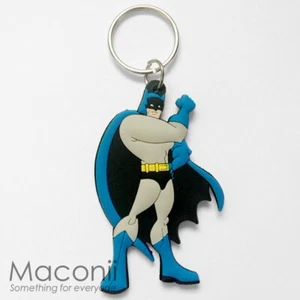 Batman Classic Rubber Keyring - Bruce Wayne DC Comics Phone Charm Key Chain - Picture 1 of 1