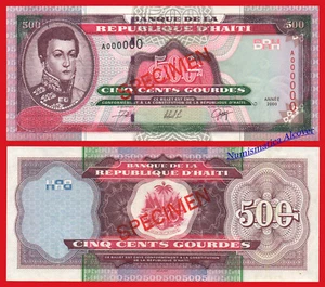 HAITI 500 Gourdes 2000 SPECIMEN Pick 270s SC- / aUNC - Picture 1 of 1
