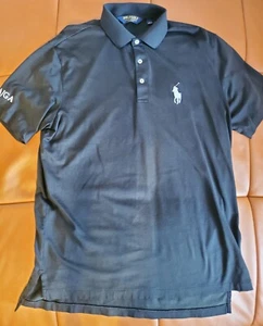 Polo Ralph Lauren Polo Shirt Mens Large Black Short Sleeve Polo Golf - Picture 1 of 2