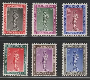 Lussemburgo 1937 Sc # B 79-84 Venceslao II VLH OG - Foto 1 di 1