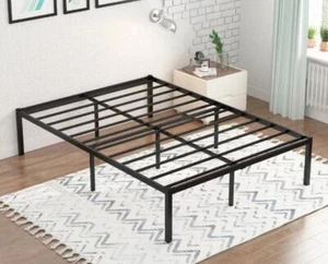 NEW Queen Size Bed Frame 16" Reinforce Heavy Duty Foundation with Metal Platform - Picture 1 of 5