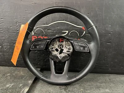 22-24 AUDI A3 BLACK LEATHER WRAPPED STEERING WHEEL - Image 1 of 4