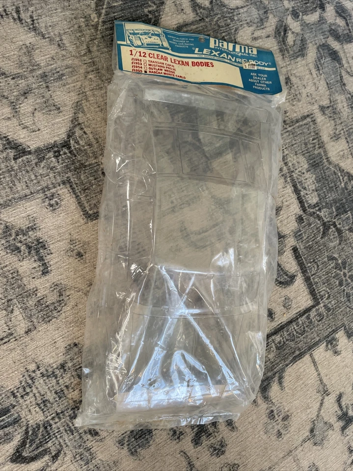NEW Vintage Parma 1/12 Clear NASCAR montecarlo  Racing Body - Image 1 of 2
