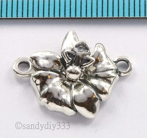 1x OXIDIERTES STERLINGSILBER BLUME BLATT VERSCHLUSS 16,5mm #2684 - Bild 1 von 3
