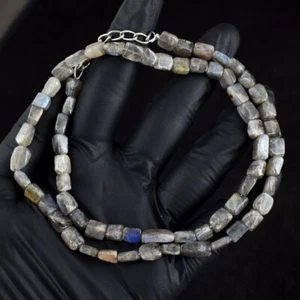 Awesome Amazing Flash Labradorite 140. Cts Beaded Exclusive Necklace VK 54 E684 - Picture 1 of 3