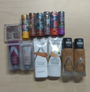 Almay Makeup Lot 13pc Assorted Items - Foundation, Cream Shadow, Lip Stick - Picture 1 of 6