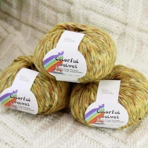 Sale 3BallsX50gr Fluffy Soft Colorful DIY Blanket Hand Knit Crocheted Yarn 02 - Picture 1 of 12