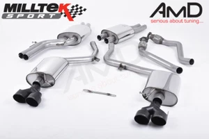 Milltek Audi S5 B8.5 Cat Back Exhaust Resonated Quad Black Velvet Tips SSXAU412 - Picture 1 of 1