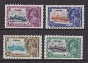 Malta GV 1935 Silver Jubilee MINT light hinge set - Picture 1 of 2