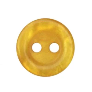 AMBER PEARLESCENT 2 HOLE BUTTONS Size (Diameter) 11.5mm - Picture 1 of 2