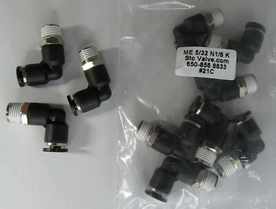 10-PACK STC ME 5/32 N 1/8 K NPT MALE ELBOW PUSH-IN FITTINGS PNEUMATIC AIR LINE