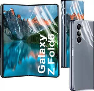 For Samsung Galaxy Z Fold 6/5/4 5G Hydrogel Front+Inside+Back Screen Protector - Picture 1 of 4